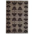 Glitzy Rugs 6 x 9 ft. Hand Knotted Wool Floral Rectangle Area RugBrown UBSN00921K0004A11